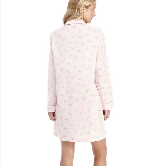 Gal Meets Glam Pink Bow Print Pajama Shirt - Picture 3 of 5